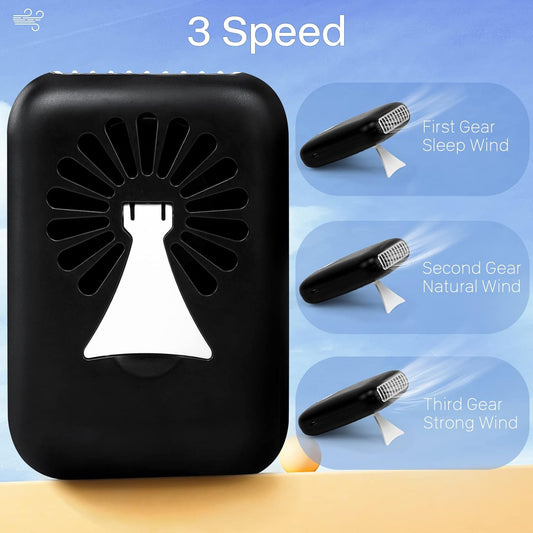 Eyelash Extension Rechargeable Mini Fan – Black 🖤