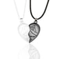 2Pcs/Set Magnet Heart Forever Necklace for Couple Vintage DIY Heart Hand Pendant Friendship Necklace Charms Coker Jewelry Gifts