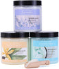 Smoothing Bath Salts Gift Set – 3 Scents (Lavender, Vanilla & Coconut) 3.17 lbs  