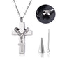  Dual Cross Faith Pendant – Unisex Stainless Steel Memorial Necklace