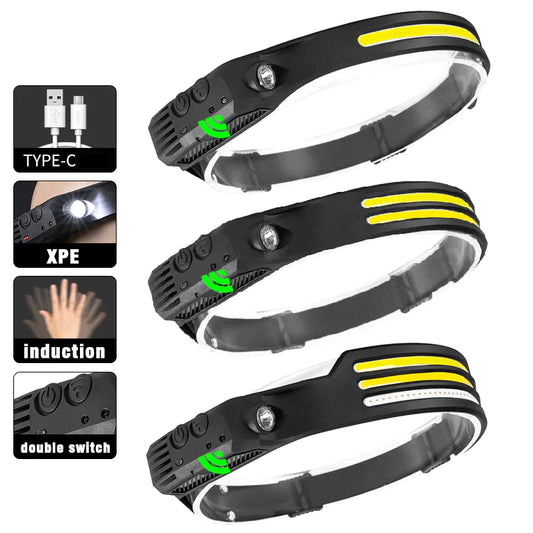 TrailBeam COB LED Headlamp – Hands-Free Power for Every Adventure