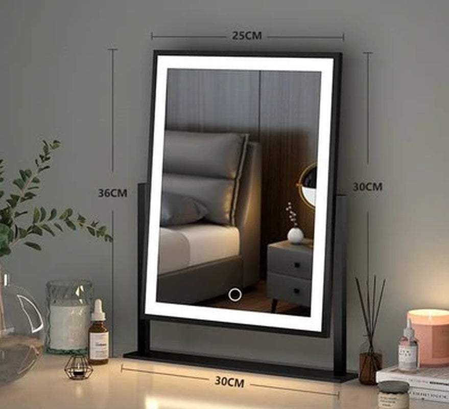 Compact Room Vanity Mirror with Light for Home Use