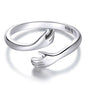 925 Sterling Silver Hug Hands Ring Simple Design Finger Ring for Women Elegant Silver Jewelry CTR176