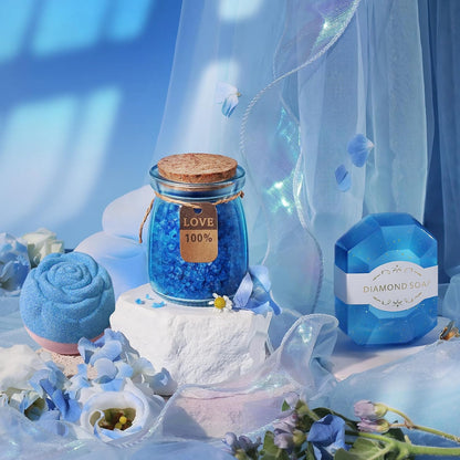 Jasmine Spa Gift Basket – 6-Piece Luxury Set (Tumbler, Candle, Bath Soaks & More)