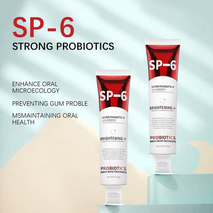 SP-6 Probiotic Whitening Toothpaste – Fresh Breath & Oral Balance