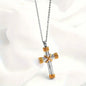 Eternal Grace Cross Pendant – Stainless Steel Memorial Ashes Necklace