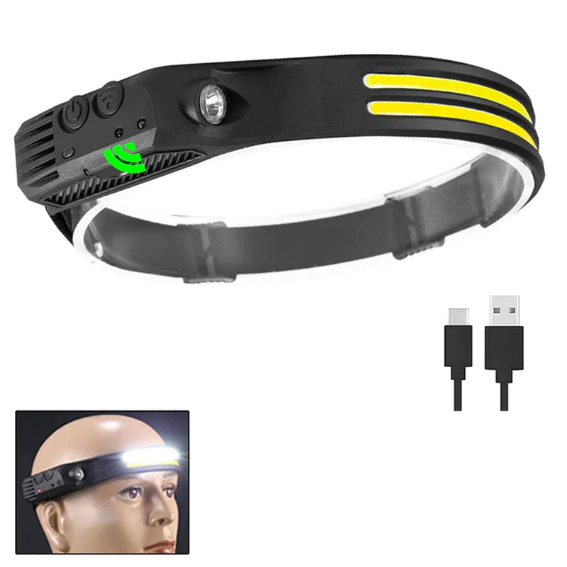 TrailBeam COB LED Headlamp – Hands-Free Power for Every Adventure