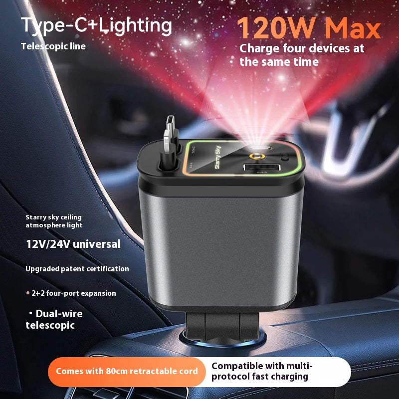  GalaxyCharge 4-in-1 Car Charger – Power Every Journey 🌌