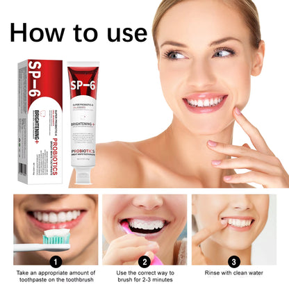 SP-6 Probiotic Whitening Toothpaste – Fresh Breath & Oral Balance