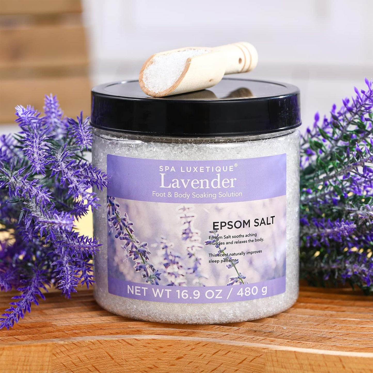 Smoothing Bath Salts Gift Set – 3 Scents (Lavender, Vanilla & Coconut) 3.17 lbs  