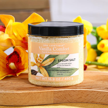 Smoothing Bath Salts Gift Set – 3 Scents (Lavender, Vanilla & Coconut) 3.17 lbs  