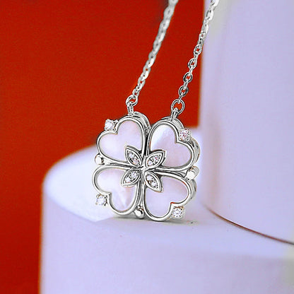 💞 316L Stainless Steel Love Magnetic Clover Necklace – Elegant Bond Jewelry