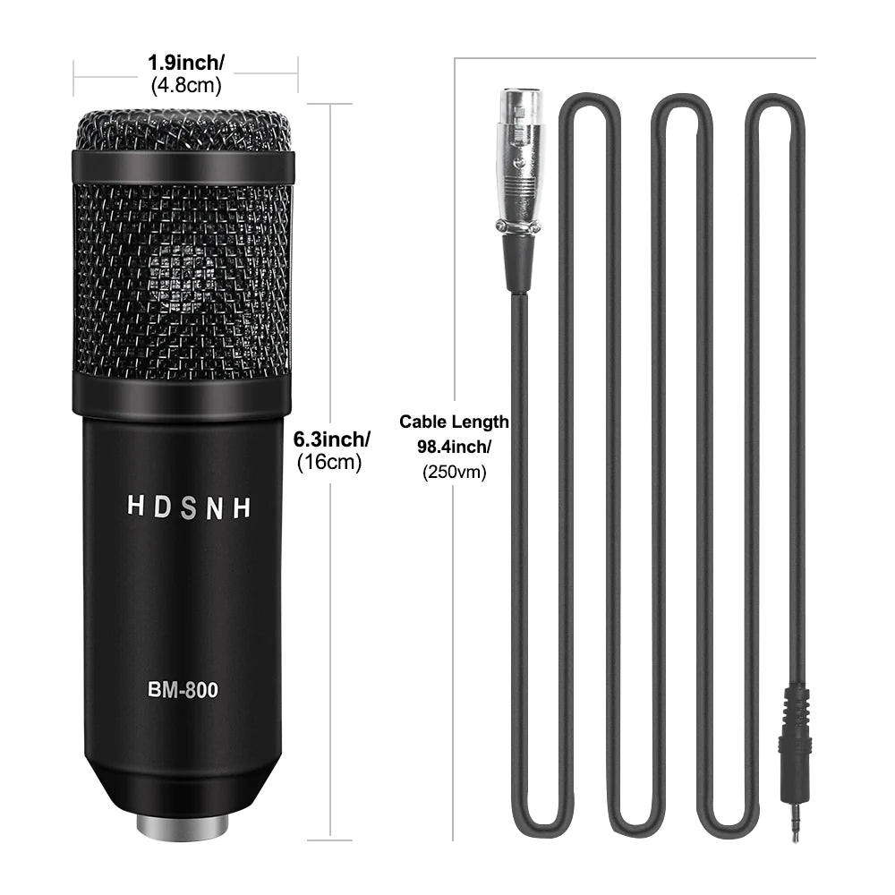 VoxMaster BM-800 Pro Microphone – Studio-Grade Sound for Creators