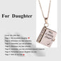 Openable Book Locket Pendant Necklace My Son Daughter Book Necklaces Girl Boy Graduation Jewelry Steel Choker Birthday Gift