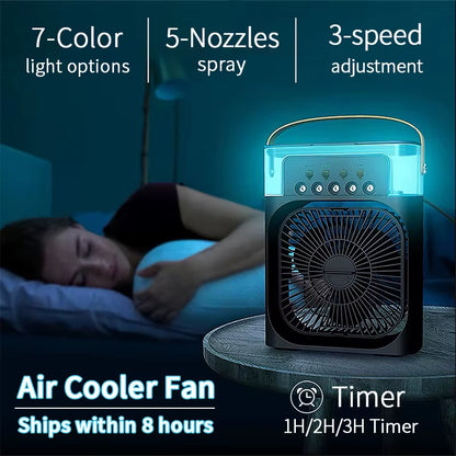 BreezeCube 3-in-1 Air Cooler – Chill, Hydrate & Glow