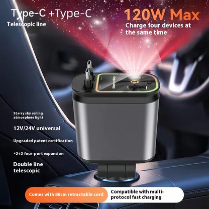  GalaxyCharge 4-in-1 Car Charger – Power Every Journey 🌌