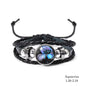 12 Constellation Zodiac Sign Charm Luminous Bracelets Men Women Vintage Multilayer Wrap Leather Bracelet & Bangle Birthday Gift