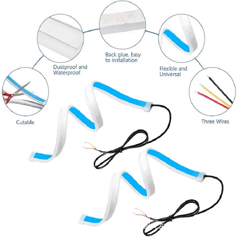 ⚡ DualFlow LED Daytime Running Lights – Sleek, Safe & Stylish on Every Drive 