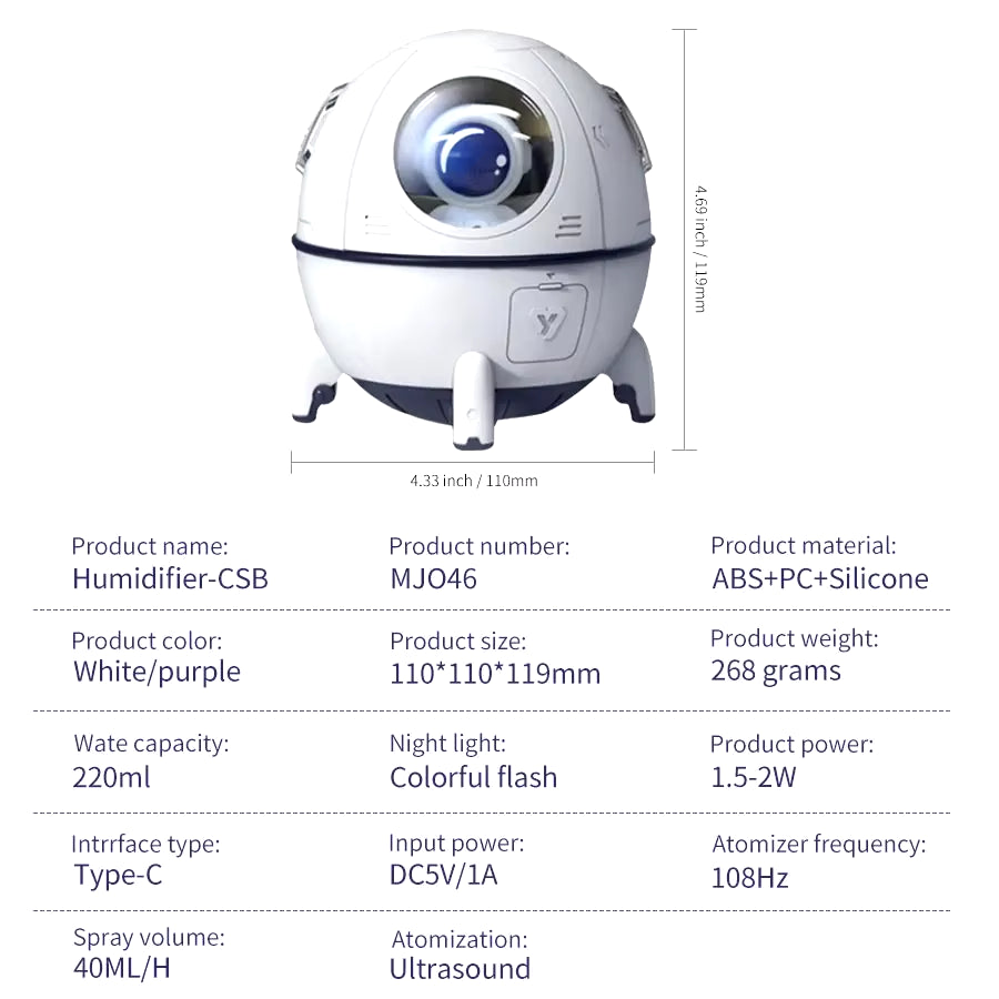 AeroMist Space Capsule Humidifier – Hydration with a Futuristic Twist