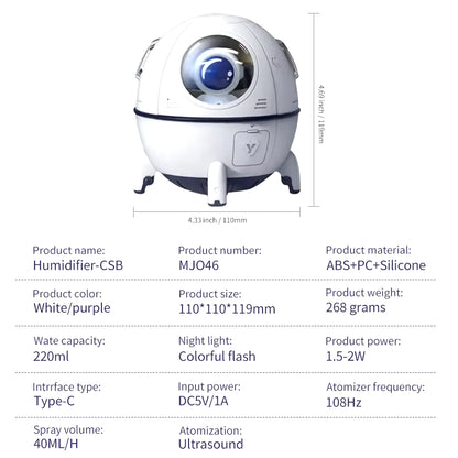 AeroMist Space Capsule Humidifier – Hydration with a Futuristic Twist