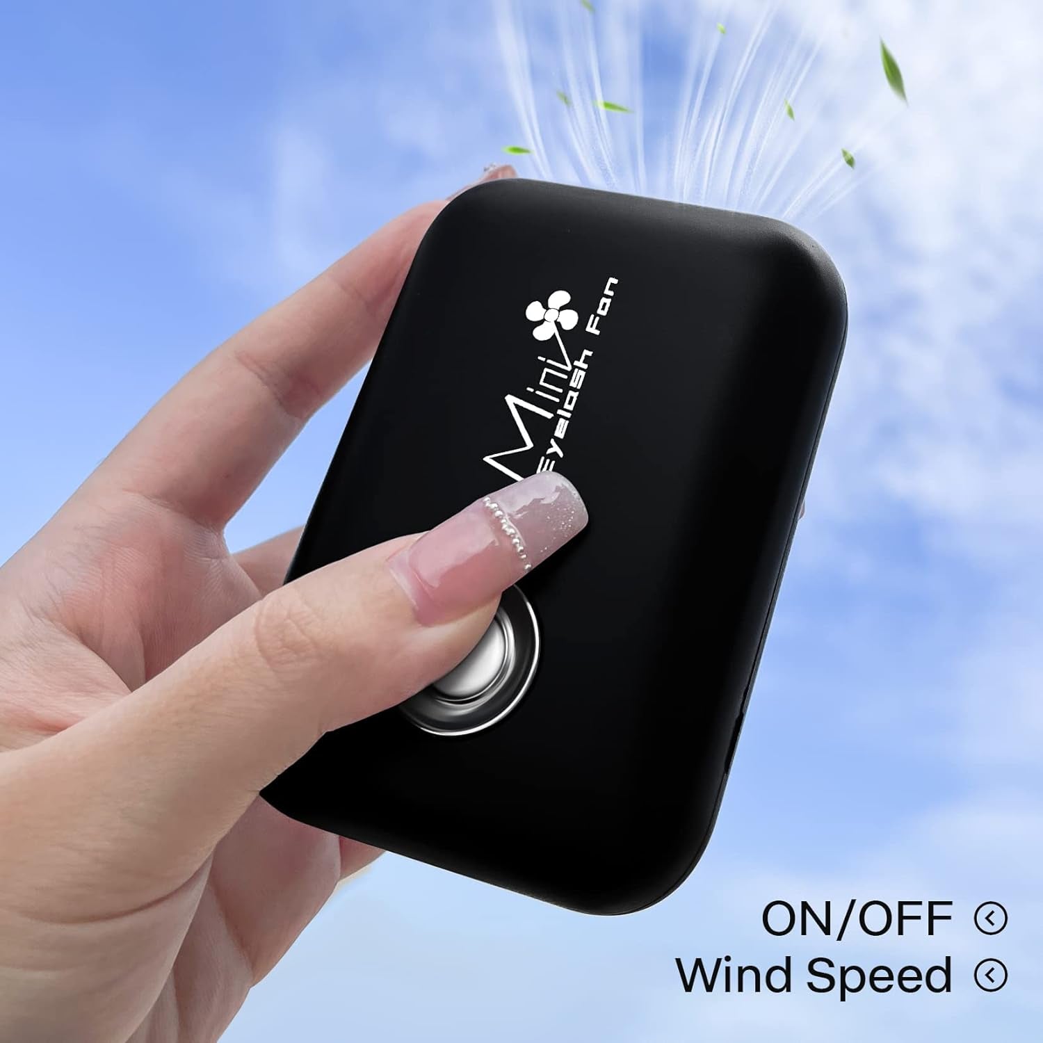 Eyelash Extension Rechargeable Mini Fan – Black 🖤