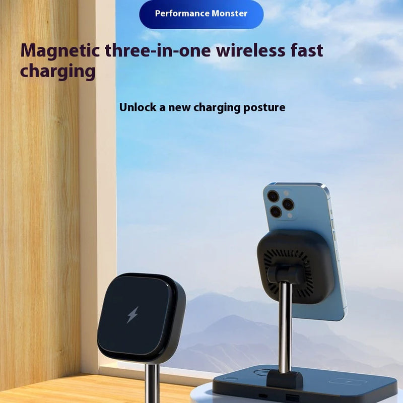 Multi-Device Cooling Stand Magnetic Fast Wireless Charging Dock