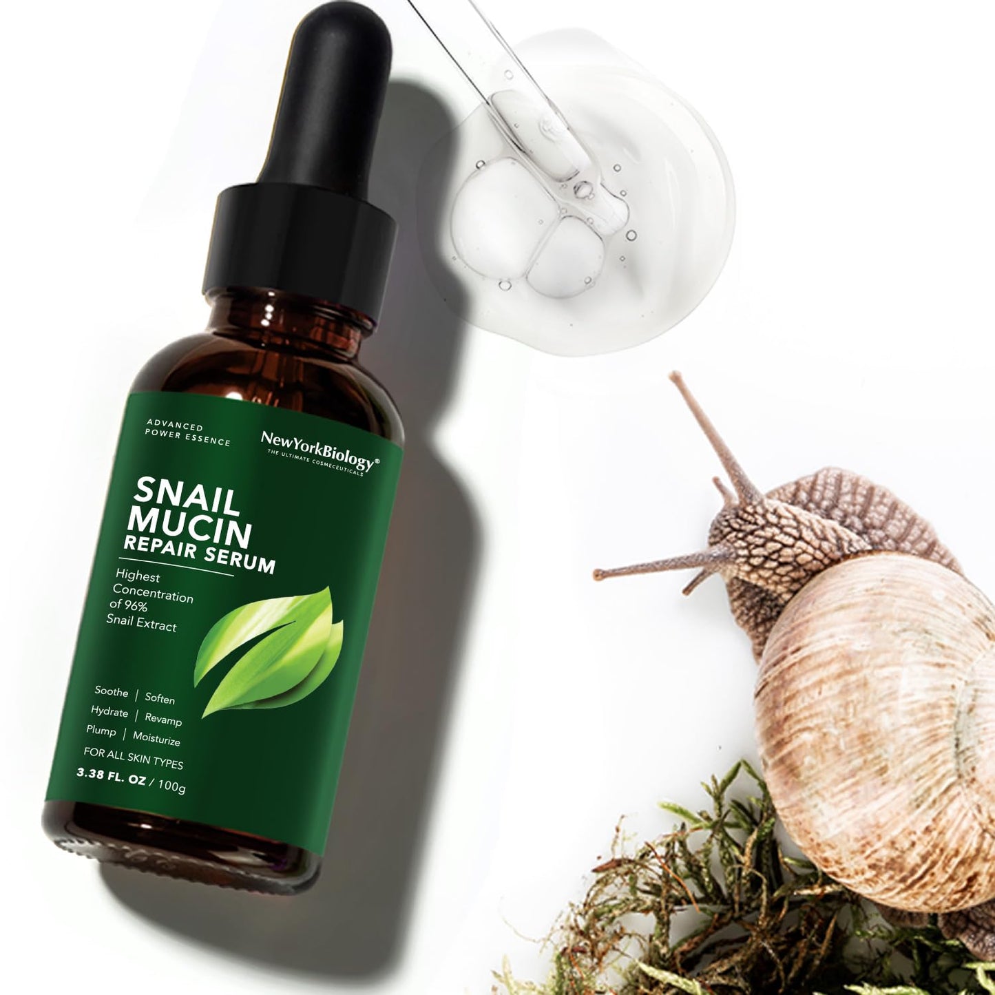 96% Snail Mucin Facial Serum – Moisture & Wrinkle Repair