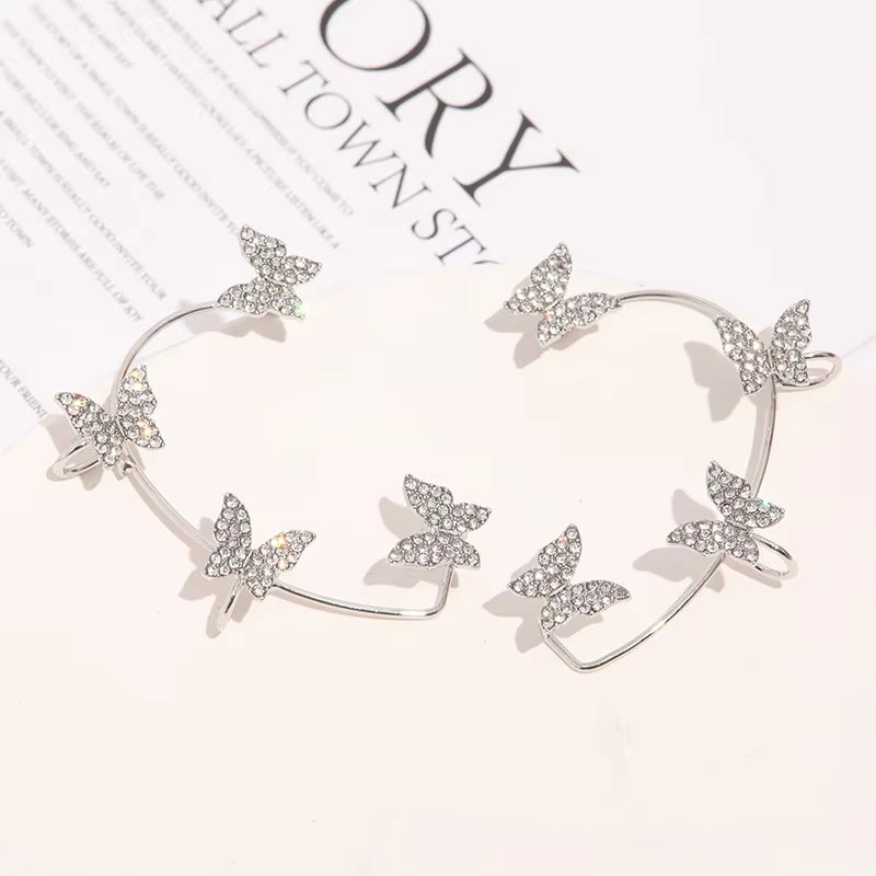 🦋 Luxury Butterfly Clip Earrings – No Piercing Needed